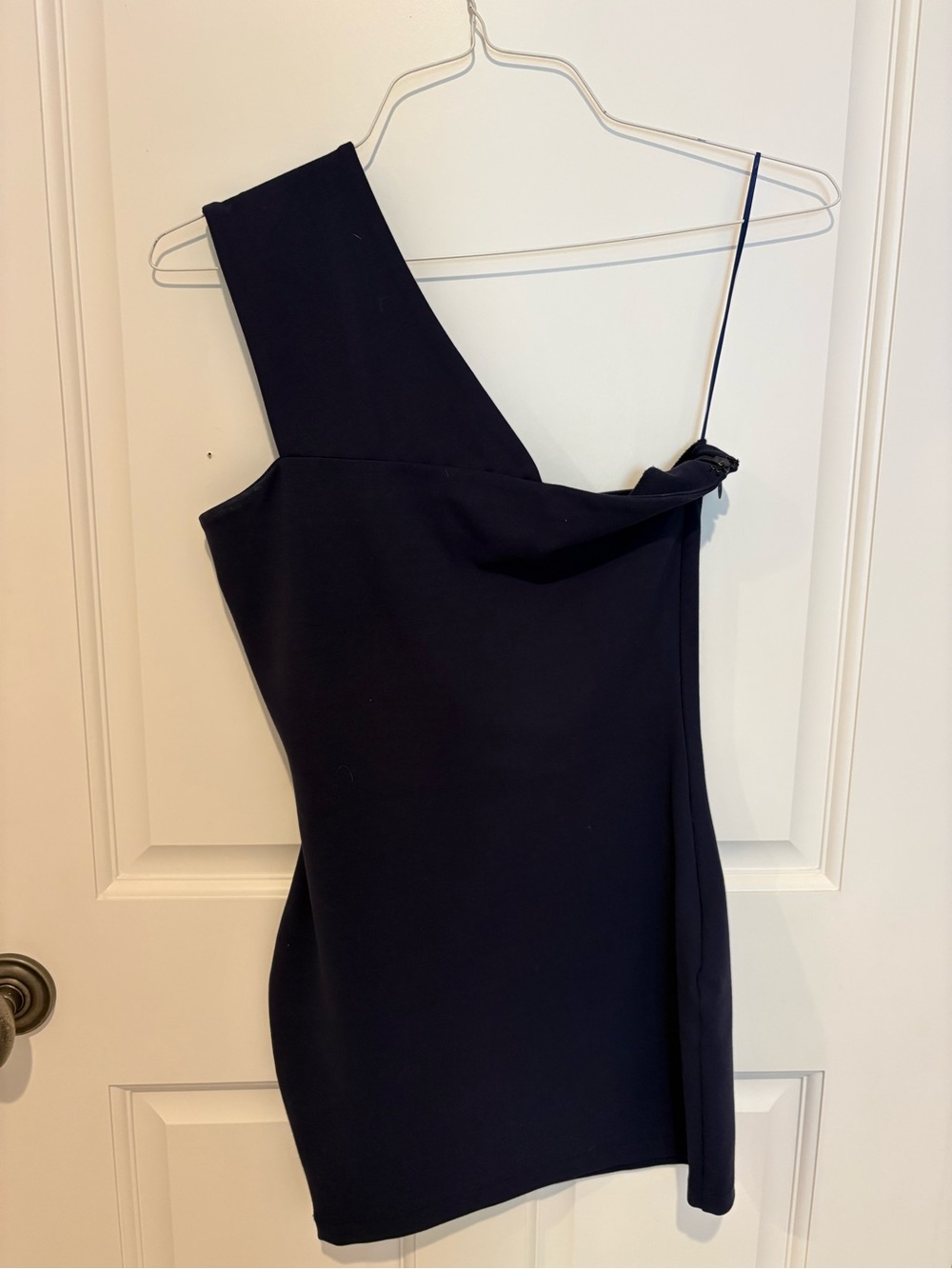REVOLVE NAVY One-Shoulder Mini Dress with Asymmetric Strap